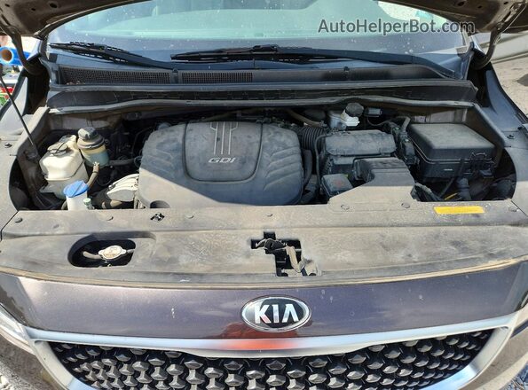 KNDMC5C11G6137501 2016 KIA SEDONA Brown Вид підкапотного простору