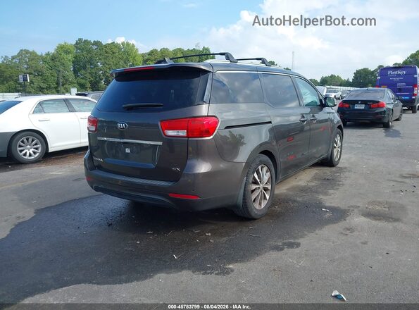 KNDMC5C13G6147480 2016 KIA SEDONA Brown Հետևի աջ