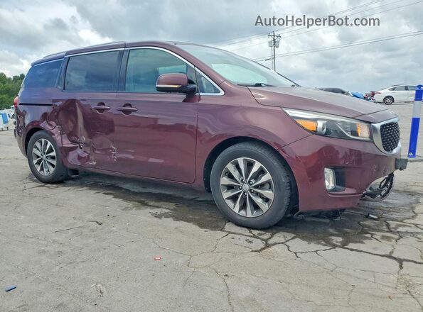 KNDMC5C14G6180939 2016 KIA SEDONA Burgundy Передня права чверть