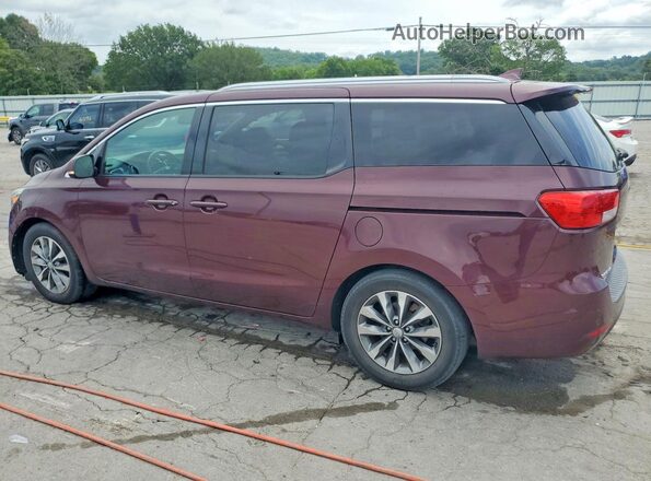 KNDMC5C14G6180939 2016 KIA SEDONA Burgundy Задня ліва чверть