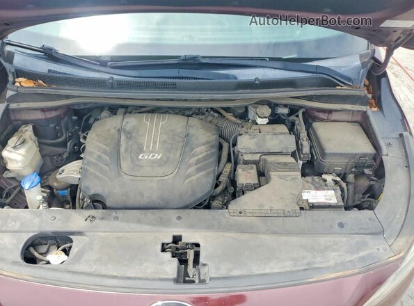 KNDMC5C14G6180939 2016 KIA SEDONA Burgundy Вид підкапотного простору