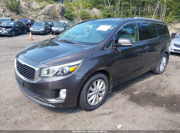 KNDMC5C15G6137520 2016 KIA SEDONA Brown Vista tres cuartos delantera izquierda