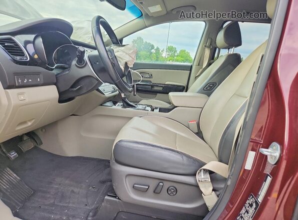 KNDMC5C15H6281814 2017 KIA SEDONA Brown Vista interior delantera