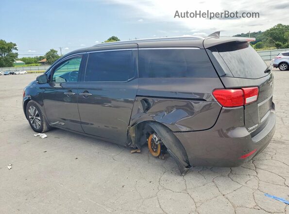 KNDMC5C16H6326470 2017 KIA SEDONA Brown Rear left