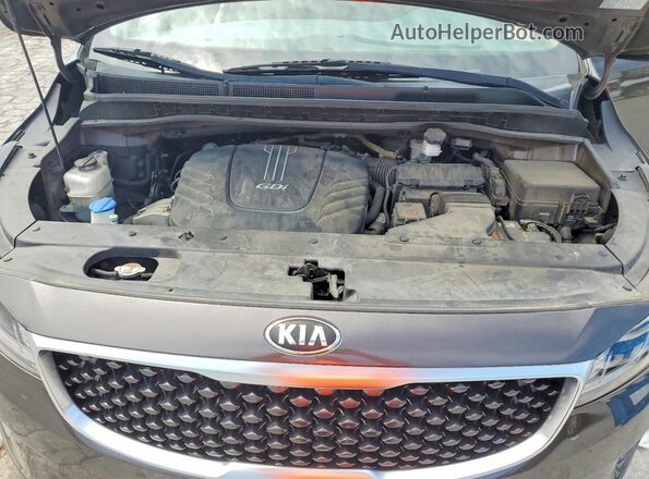 KNDMC5C16H6326470 2017 KIA SEDONA Brown Engine compartment view