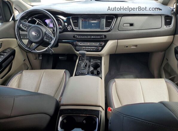 KNDMC5C16H6326470 2017 KIA SEDONA Brown Dashboard view