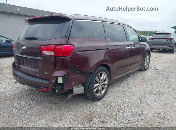 KNDME5C10H6271962 2017 KIA SEDONA Burgundy უკანა მარჯვენა