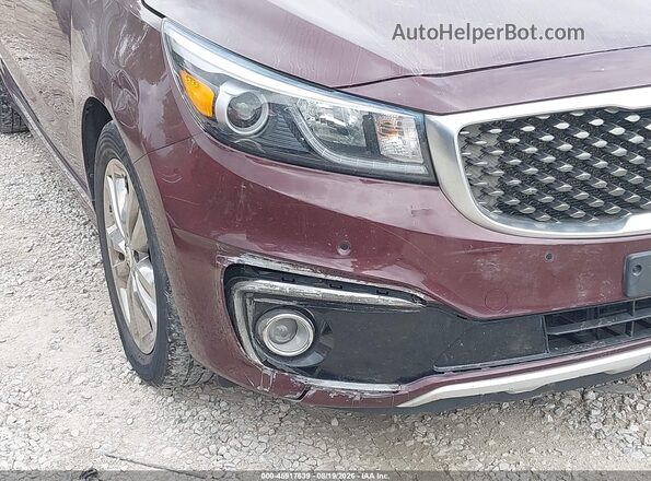 KNDME5C10H6271962 2017 KIA SEDONA Burgundy წინა ხედი