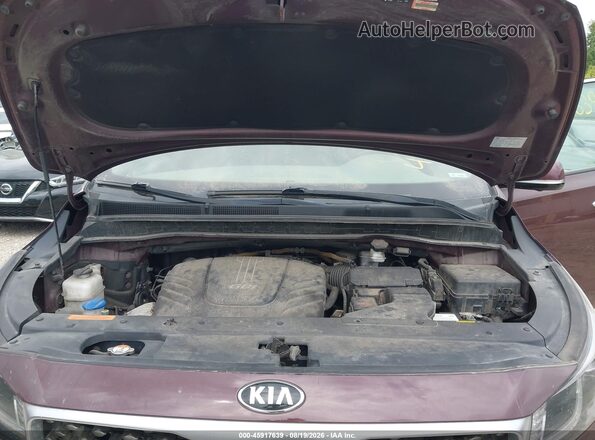 KNDME5C10H6271962 2017 KIA SEDONA Burgundy უკანა ხედი