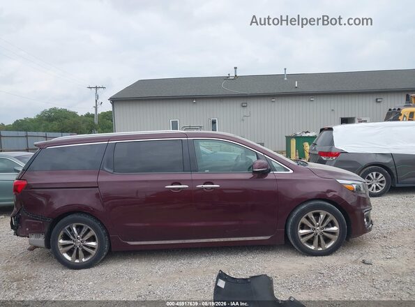 KNDME5C10H6271962 2017 KIA SEDONA Burgundy უკანა სალონის ხედი