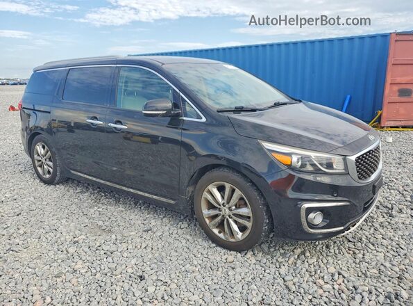 KNDME5C11G6171450 2016 KIA SEDONA Black Передня права чверть