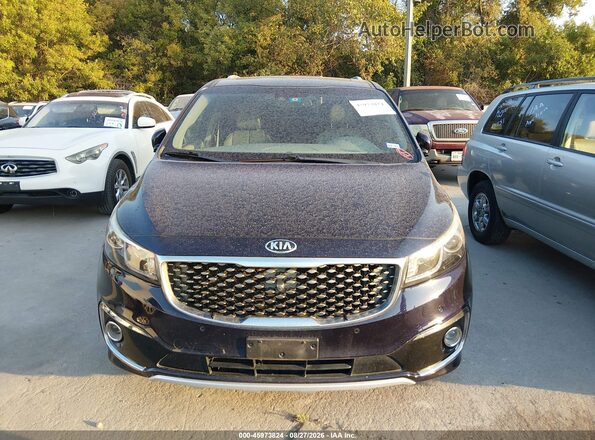KNDME5C14J6376431 2018 KIA SEDONA Blue Widok zestawu wskaźników