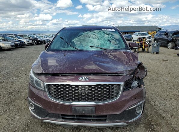 KNDME5C14J6400694 2018 KIA SEDONA Burgundy Widok z przodu
