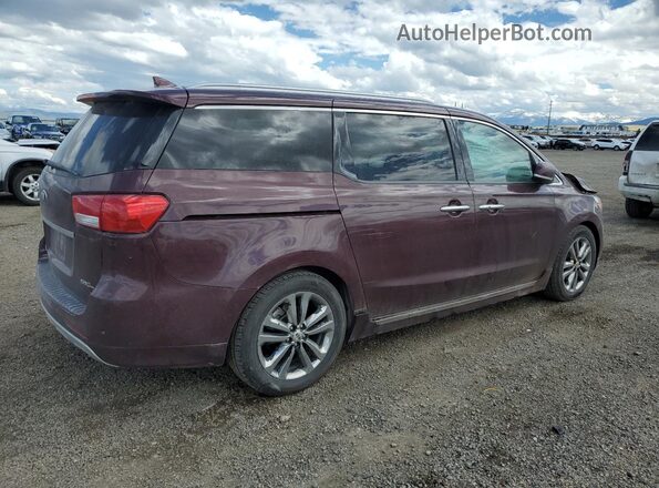 KNDME5C14J6400694 2018 KIA SEDONA Burgundy Tył prawy