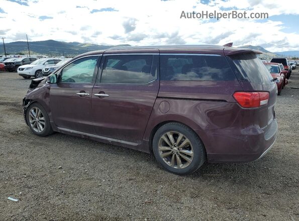 KNDME5C14J6400694 2018 KIA SEDONA Burgundy Tył lewy