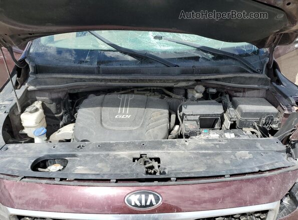 KNDME5C14J6400694 2018 KIA SEDONA Burgundy Widok komory silnika
