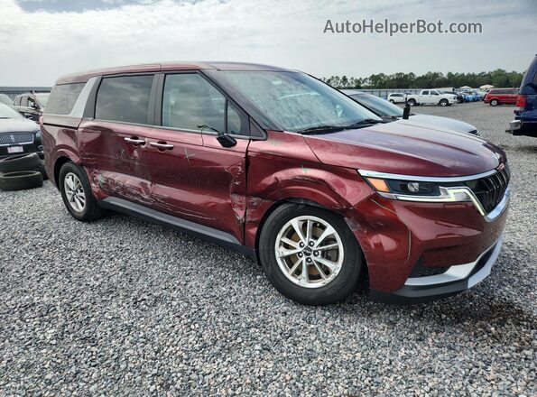 KNDNB4H35N6132505 2022 KIA CARNIVAL Бордовый Передняя правая четверть