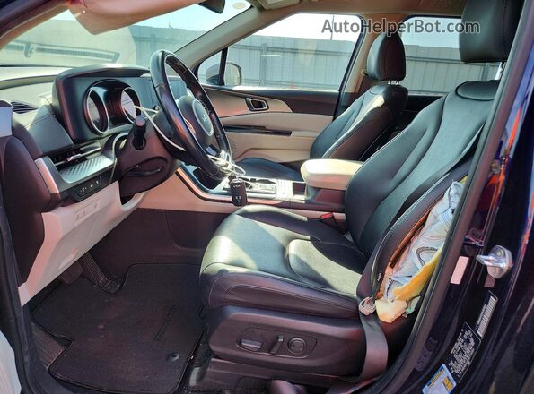 KNDNB4H3XN6189864 2022 KIA CARNIVAL Blue Widok wnętrza z przodu