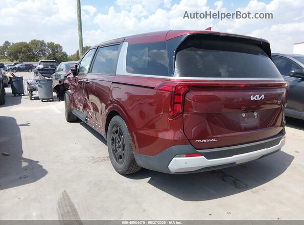 KNDNB5K31S6520177 2025 KIA CARNIVAL MPV Burgundy Задня ліва чверть