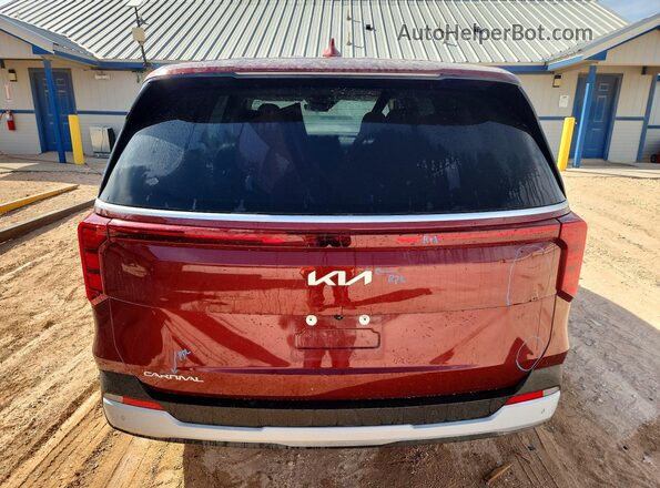 KNDNB5K35T6601281 2026 KIA CARNIVAL Burgundy უკანა ხედი