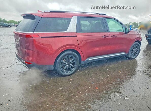 KNDNE5H35N6083285 2022 KIA CARNIVAL Red Trasero derecho