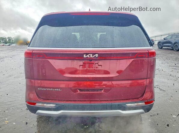KNDNE5H35N6083285 2022 KIA CARNIVAL Red Vista trasera