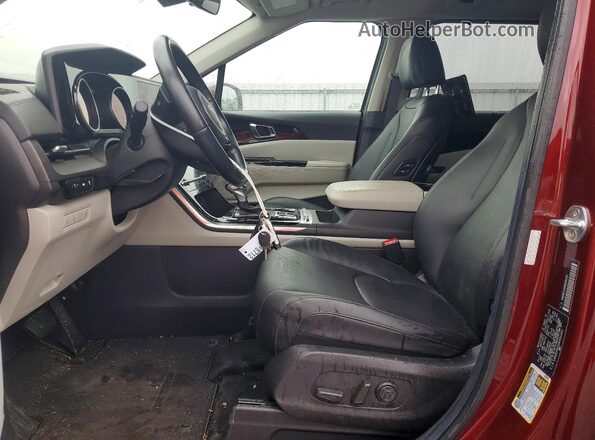 KNDNE5H35N6083285 2022 KIA CARNIVAL Red Vista interior delantera