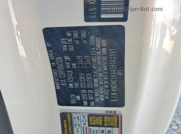 KNDNE5KA4S6042391 2025 KIA CARNIVAL White Вид підкапотного простору
