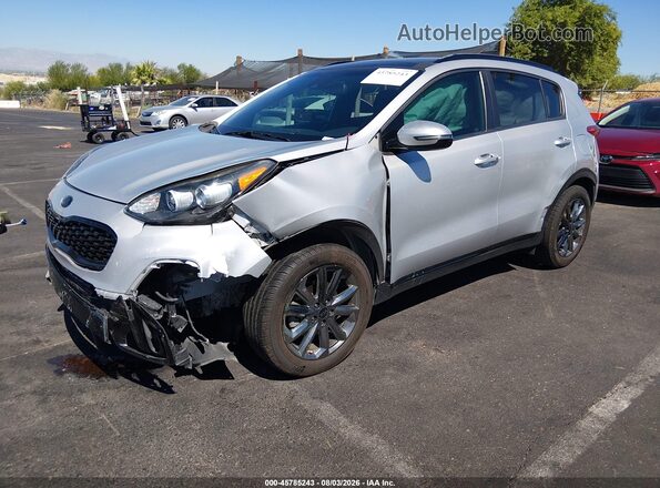 KNDP63AC0M7872036 2021 KIA SPORTAGE Silver წინა მარცხენა ხედი სამი მეოთხედიდან