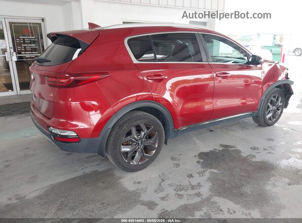 KNDP63AC3L7668586 2020 KIA SPORTAGE Burgundy უკანა მარჯვენა