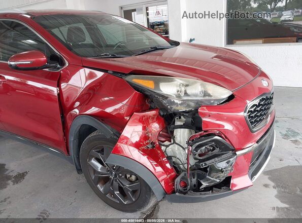 KNDP63AC3L7668586 2020 KIA SPORTAGE Burgundy წინა ხედი