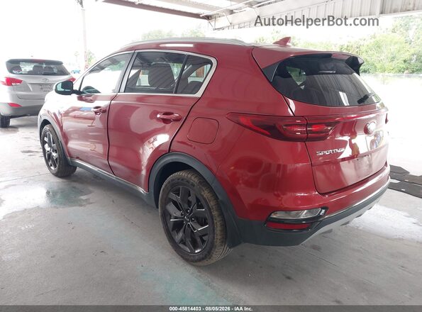 KNDP63AC3L7668586 2020 KIA SPORTAGE Burgundy უკანა მარცხენა
