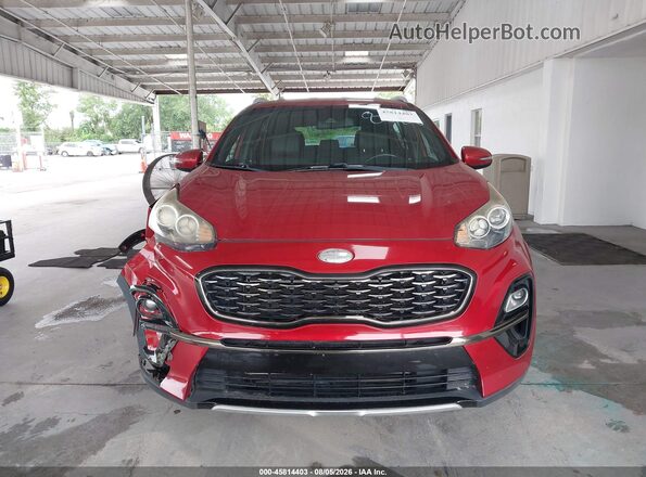 KNDP63AC3L7668586 2020 KIA SPORTAGE Burgundy ხელსაწყოთა პანელის ხედი