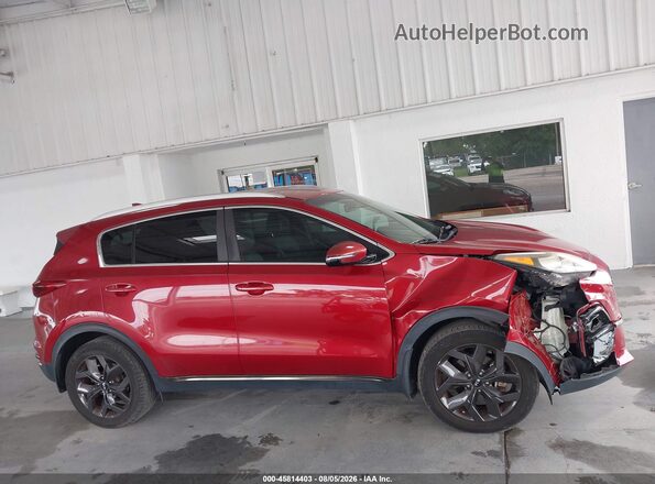 KNDP63AC3L7668586 2020 KIA SPORTAGE Burgundy უკანა სალონის ხედი
