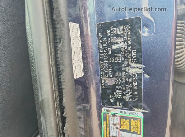 KNDP6CAC2N7974391 2022 KIA SPORTAGE Charcoal Widok naklejki z numerem VIN
