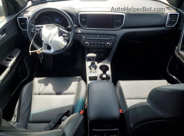 KNDP6CAC5M7878480 2021 KIA SPORTAGE Silver Dashboard view