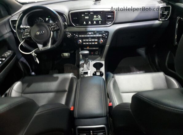 KNDP6CAC9M7916082 2021 KIA SPORTAGE Black წინა პანელის ხედი