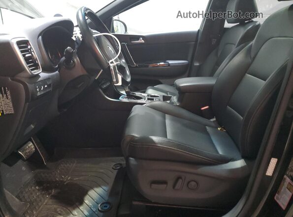 KNDP6CAC9M7916082 2021 KIA SPORTAGE Black წინა სალონის ხედი