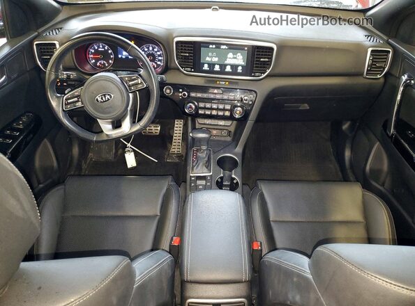 KNDP6CACXM7853395 2021 KIA SPORTAGE Red Vista del salpicadero