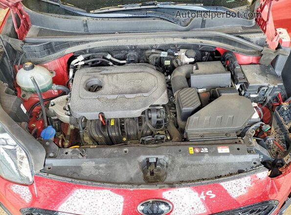 KNDP6CACXM7853395 2021 KIA SPORTAGE Red Vista del compartimento del motor