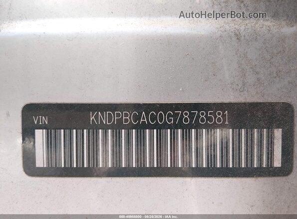 KNDPBCAC0G7878581 2016 KIA SPORTAGE Silver Engine compartment view