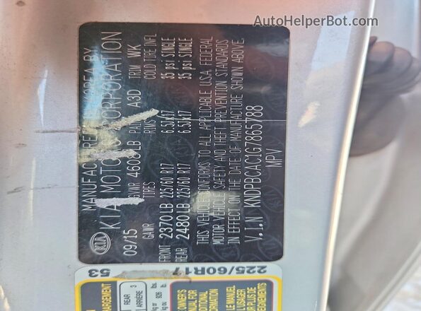 KNDPBCAC1G7865788 2016 KIA SPORTAGE Silver Widok komory silnika
