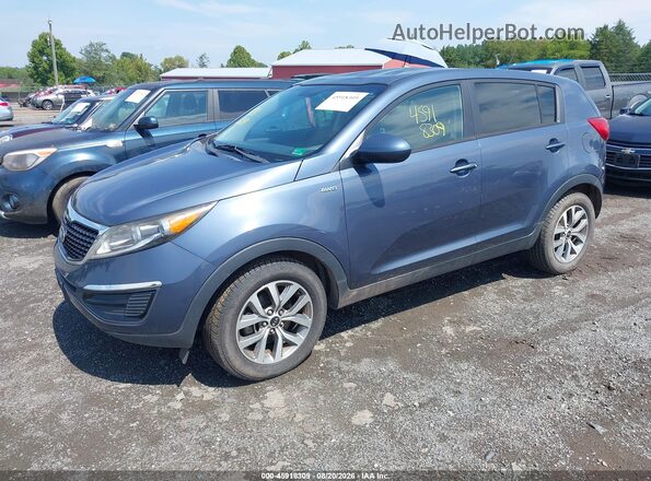 KNDPBCAC1G7872966 2016 KIA SPORTAGE Blue Առջևի ձախ երեք քառորդ տեսարան