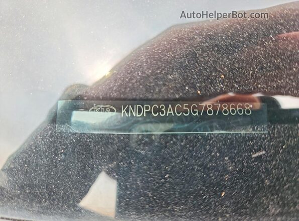 KNDPC3AC5G7878668 2016 KIA SPORTAGE Black Вид наклейки з VIN-кодом