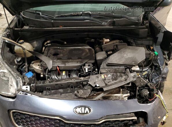 KNDPM3AC0J7460569 2018 KIA SPORTAGE Blue ძრავის განყოფილების ხედი
