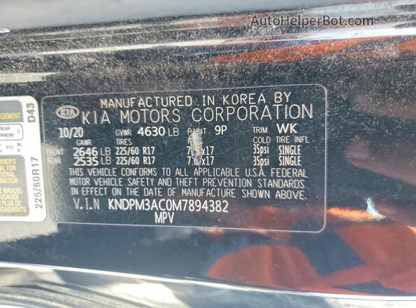 KNDPM3AC0M7894382 2021 KIA SPORTAGE Black სალონის 360-გრადუსიანი ხედი