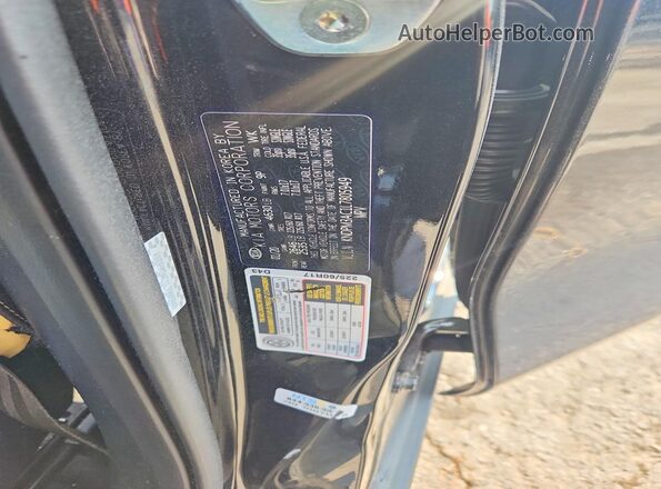KNDPM3AC1L7805949 2020 KIA SPORTAGE Black VIN კოდის სტიკერის ხედი