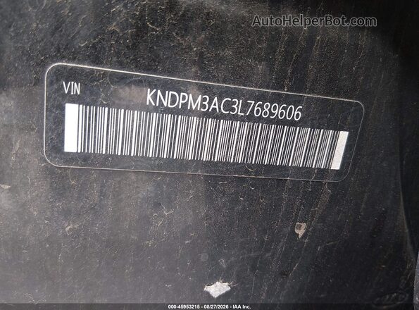 KNDPM3AC3L7689606 2020 KIA SPORTAGE Black Вид підкапотного простору