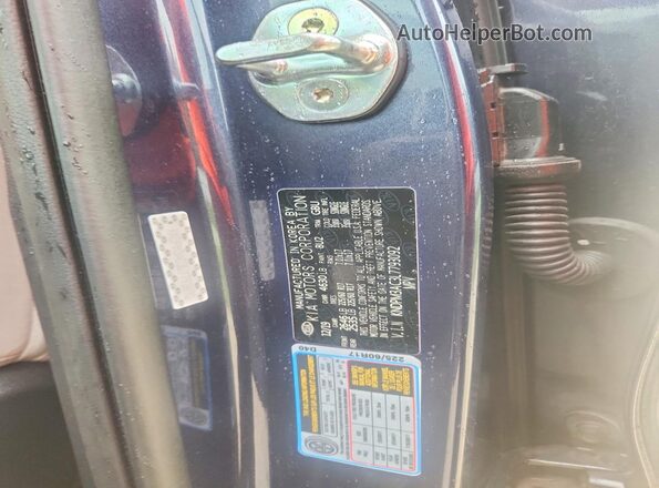 KNDPM3AC3L7793092 2020 KIA SPORTAGE Blue Vista de la etiqueta del VIN