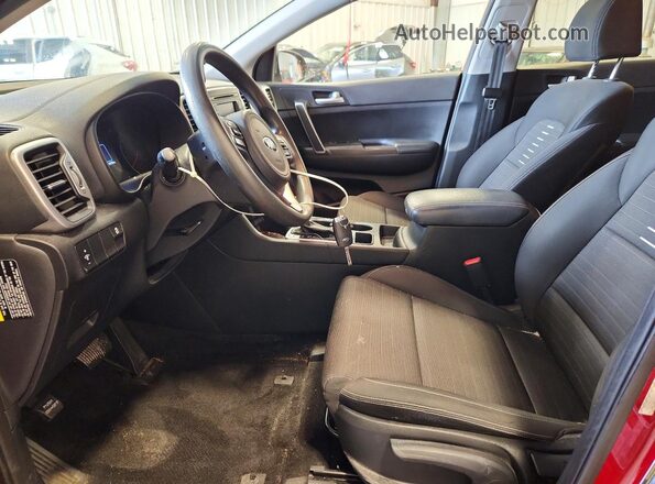 KNDPM3AC6J7457384 2018 KIA SPORTAGE Burgundy წინა სალონის ხედი